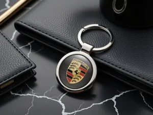 Porsche Portachiavi Lusso Acciaio Inox Premium